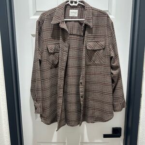 Abercrombie & Fitch Brown Shacket with Oversized Fit